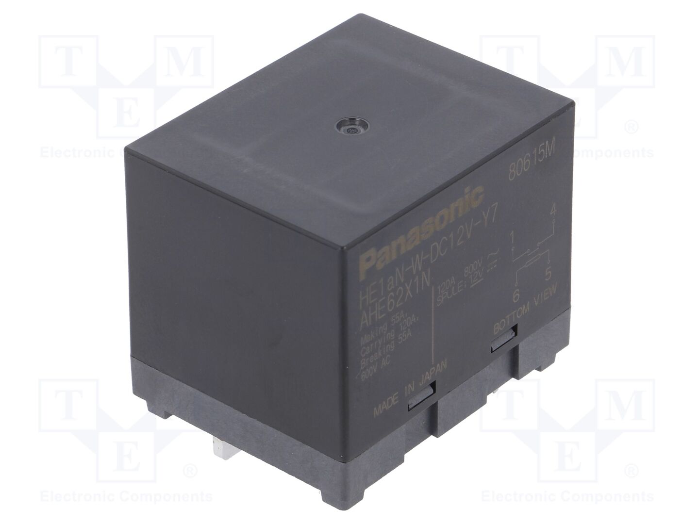 PANASONIC HE1AN-W-DC12V-Y7 Sähkömagneettinen rele 120A