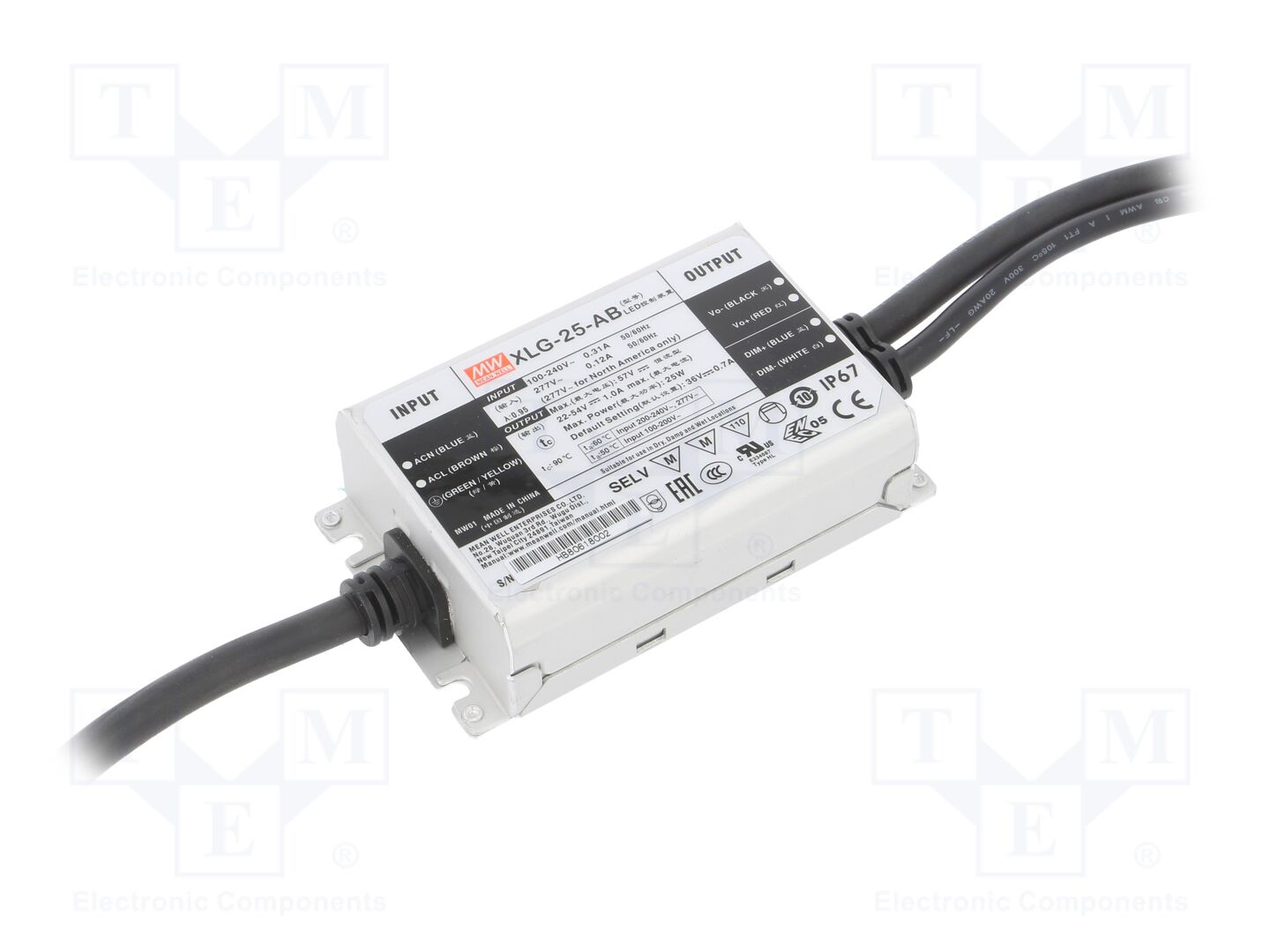MEAN WELL XLG-25-AB LED-virtalähde 25W 22-54VDC