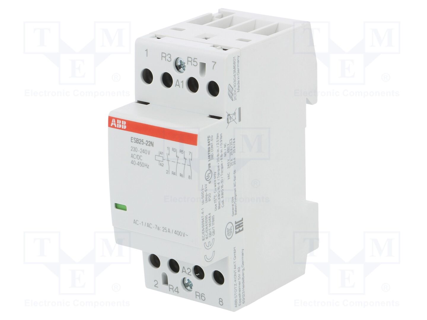 ABB ESB25-22N-06 Modulaarinen kontaktori 25A