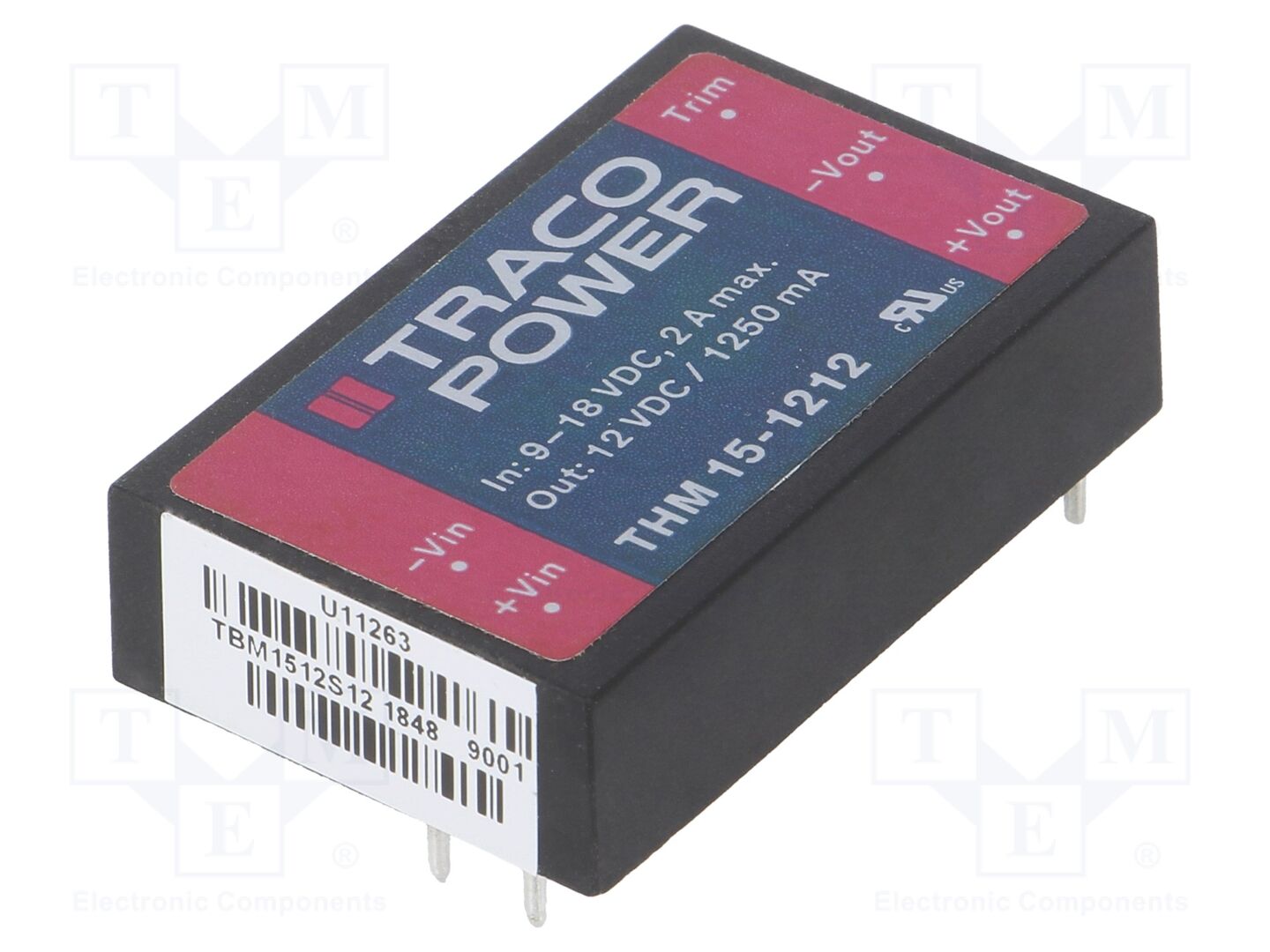 TRACO POWER THM15-1212 DC/DC-muunnin 15W