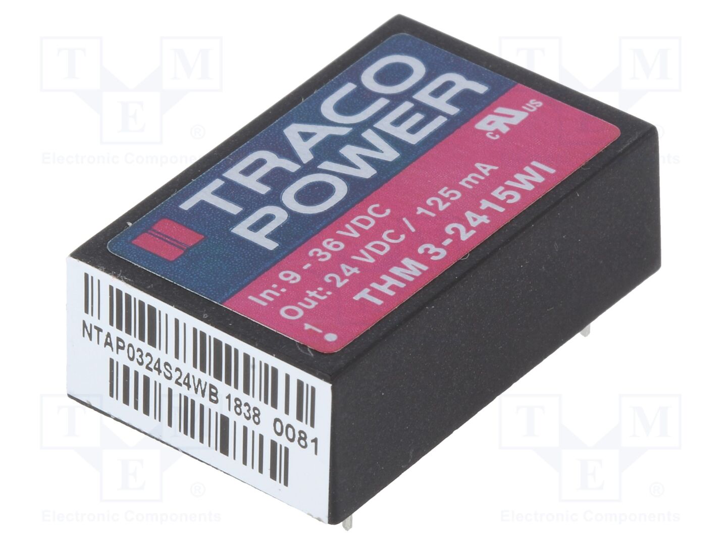 TRACO POWER THM3-2415WI DC/DC-muunnin 3W