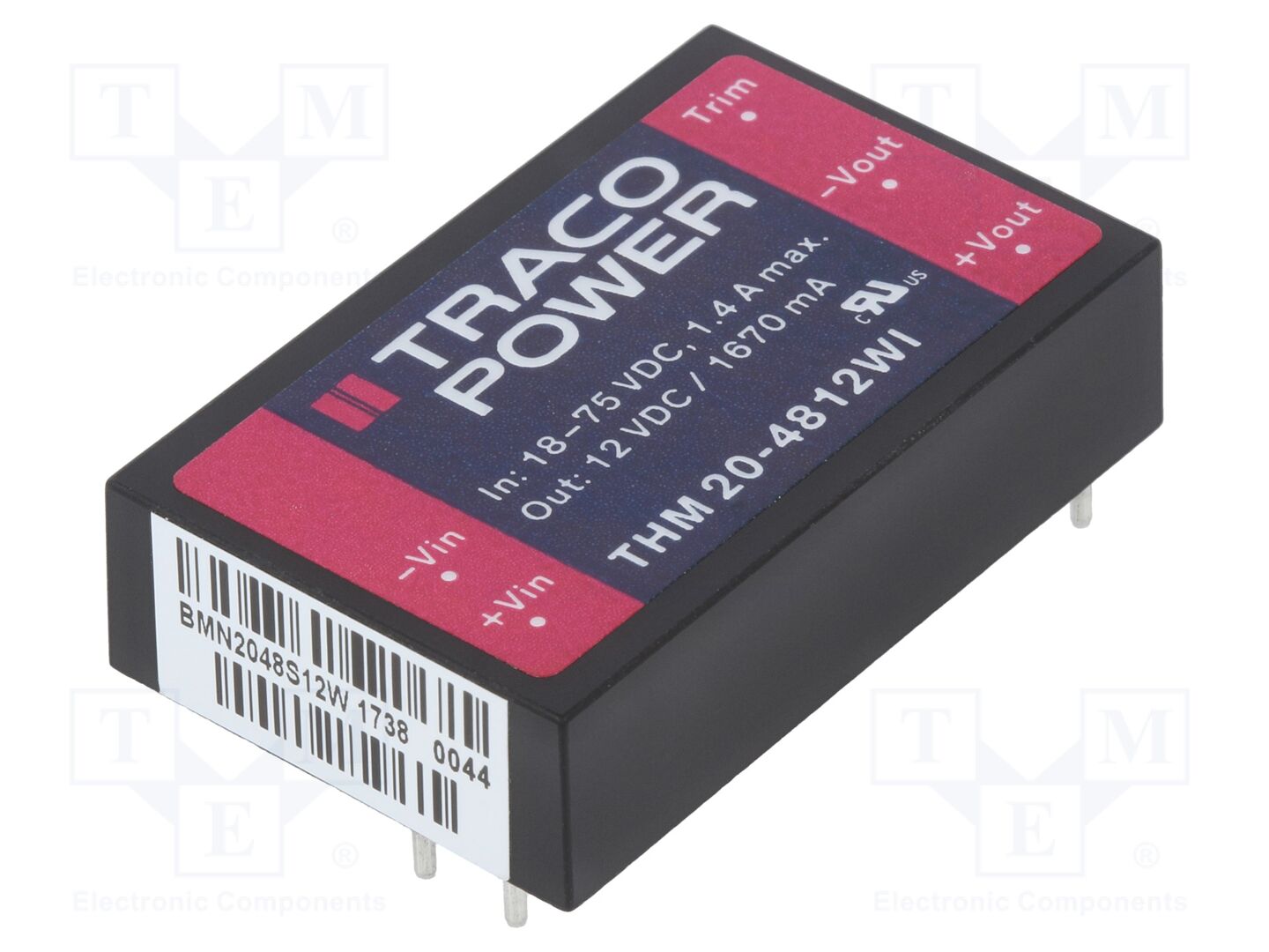 TRACO POWER THM20-4812WI DC/DC-muunnin 20W