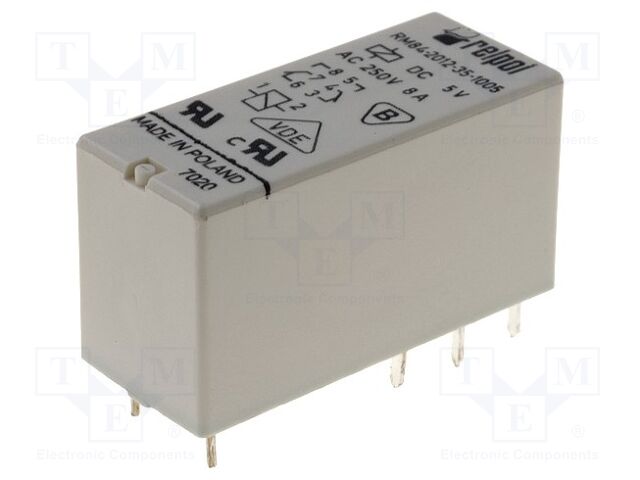 RELPOL RM84-2012-35-1005 Sähkömagneettinen rele 5VDC