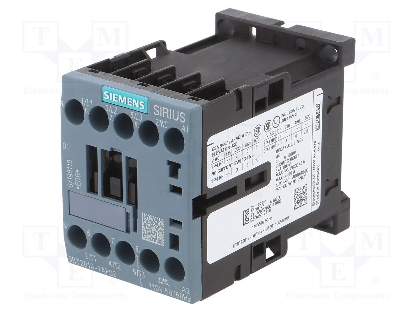 SIEMENS 3RT2016-1AF02 Kontaktori 9A