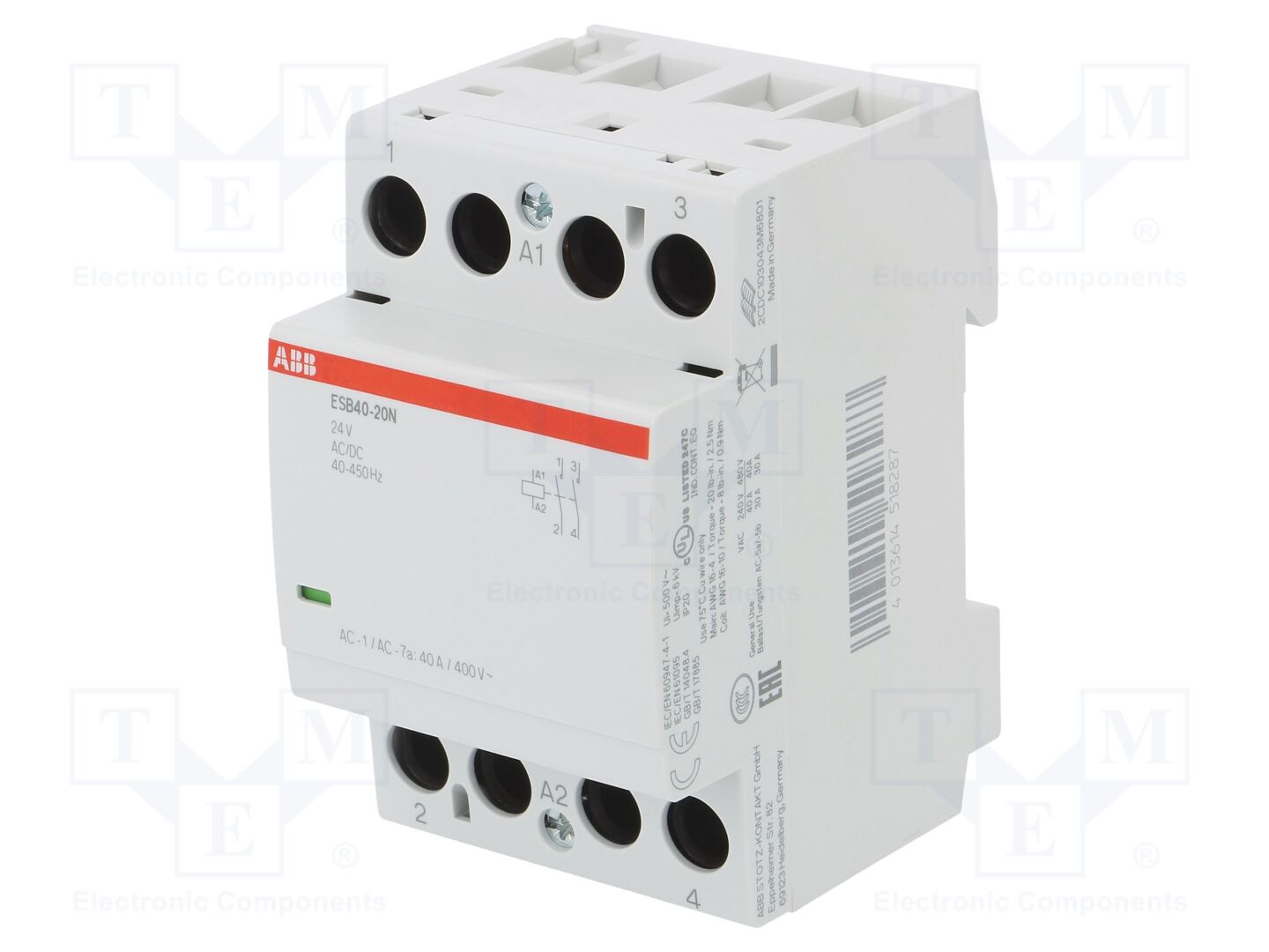ABB ESB40-20N-01 Modulaarinen asennuskontaktori 40A