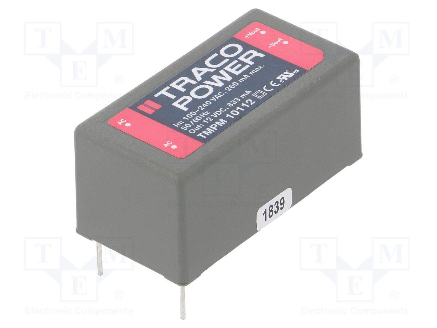TRACO POWER TMPM10112 AC/DC-muunnin 10W