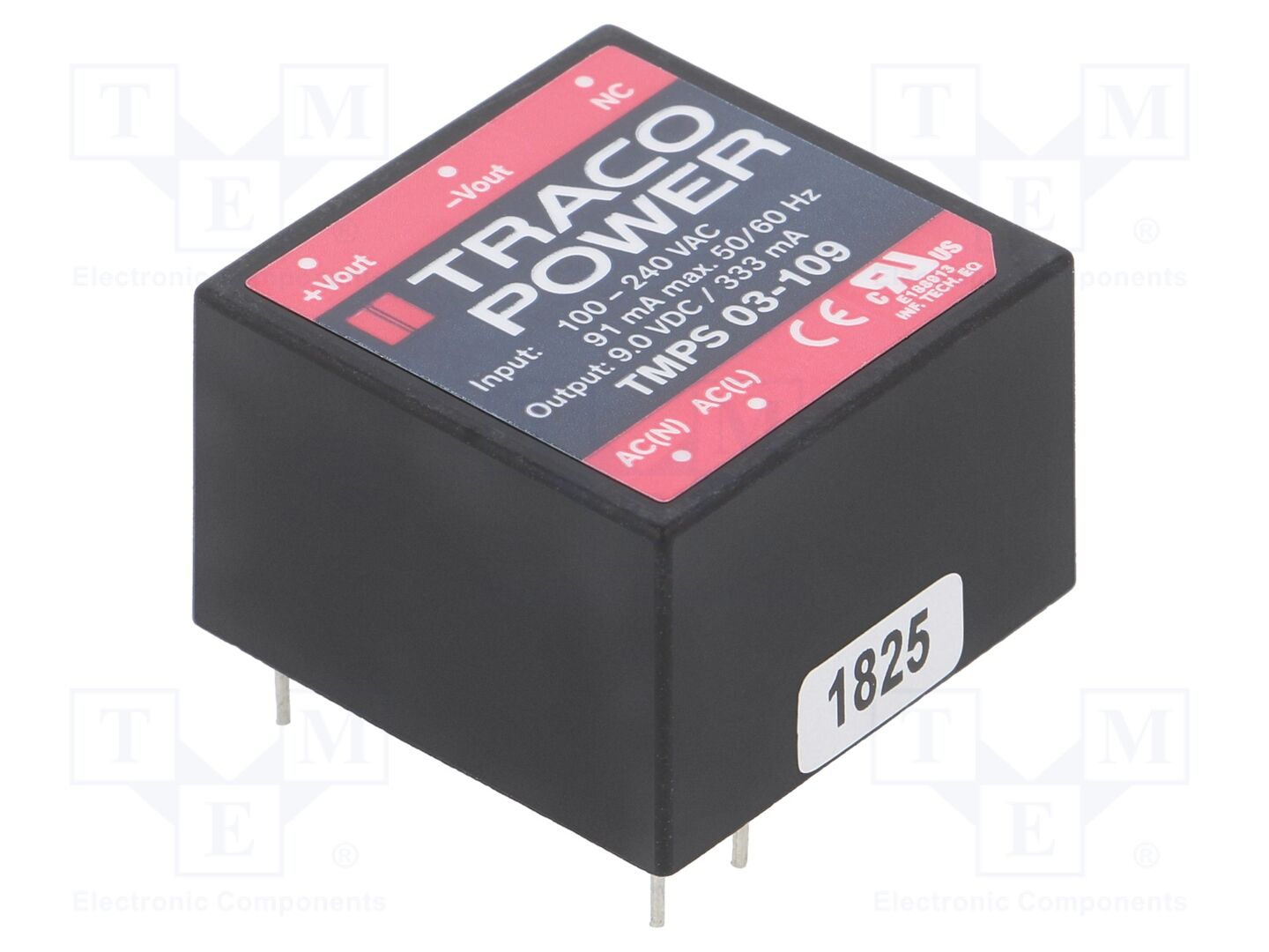 TRACO POWER TMPS03-109 AC/DC-muunnin 3W