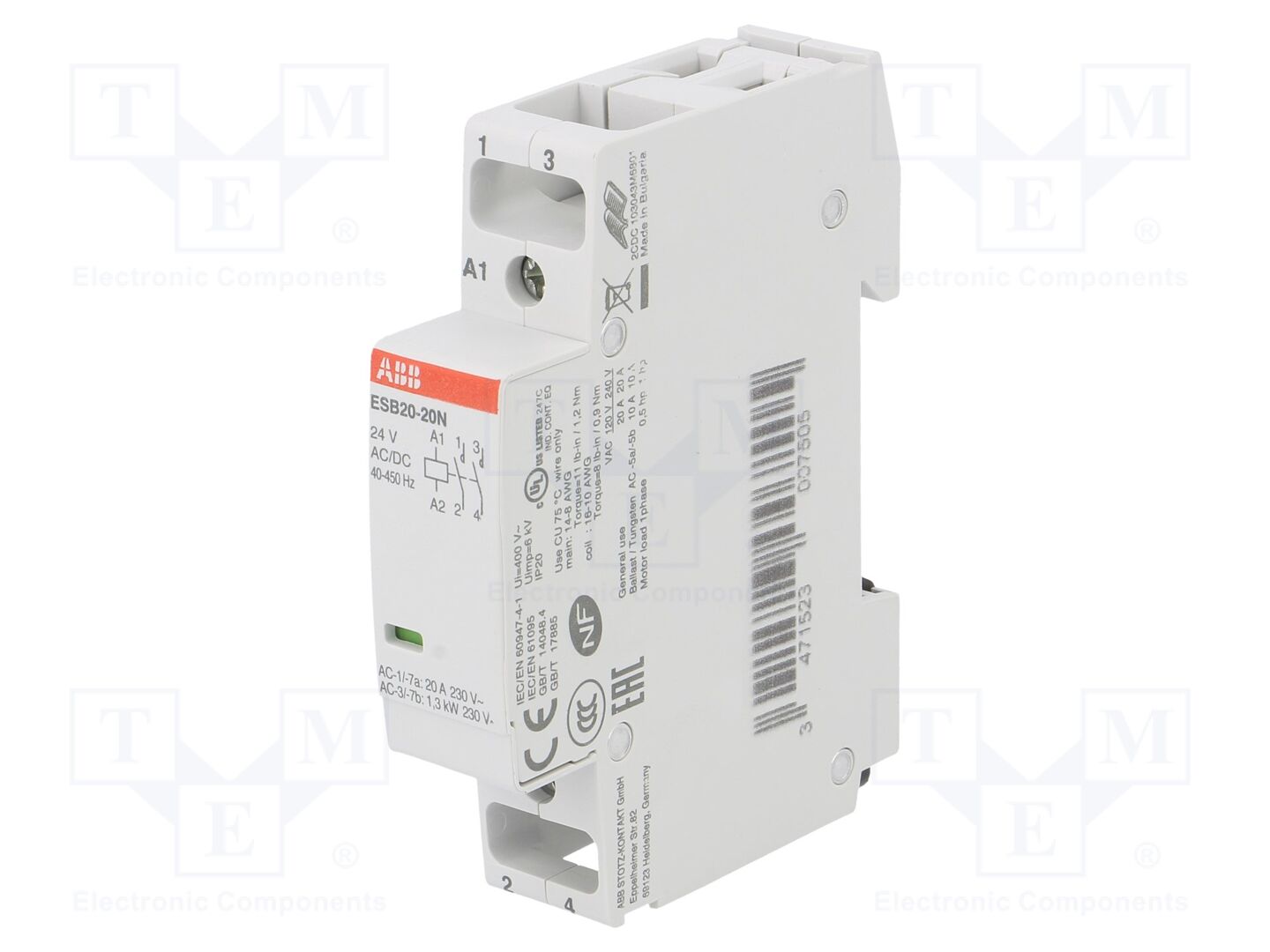 ABB ESB20-20N-01 Asennuskontaktori 20A