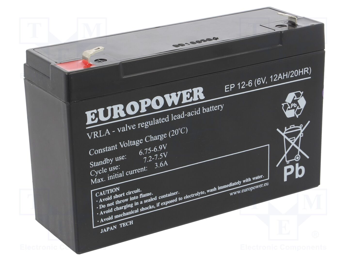 EUROPOWER EP 12-6 Hapot kenno 6V