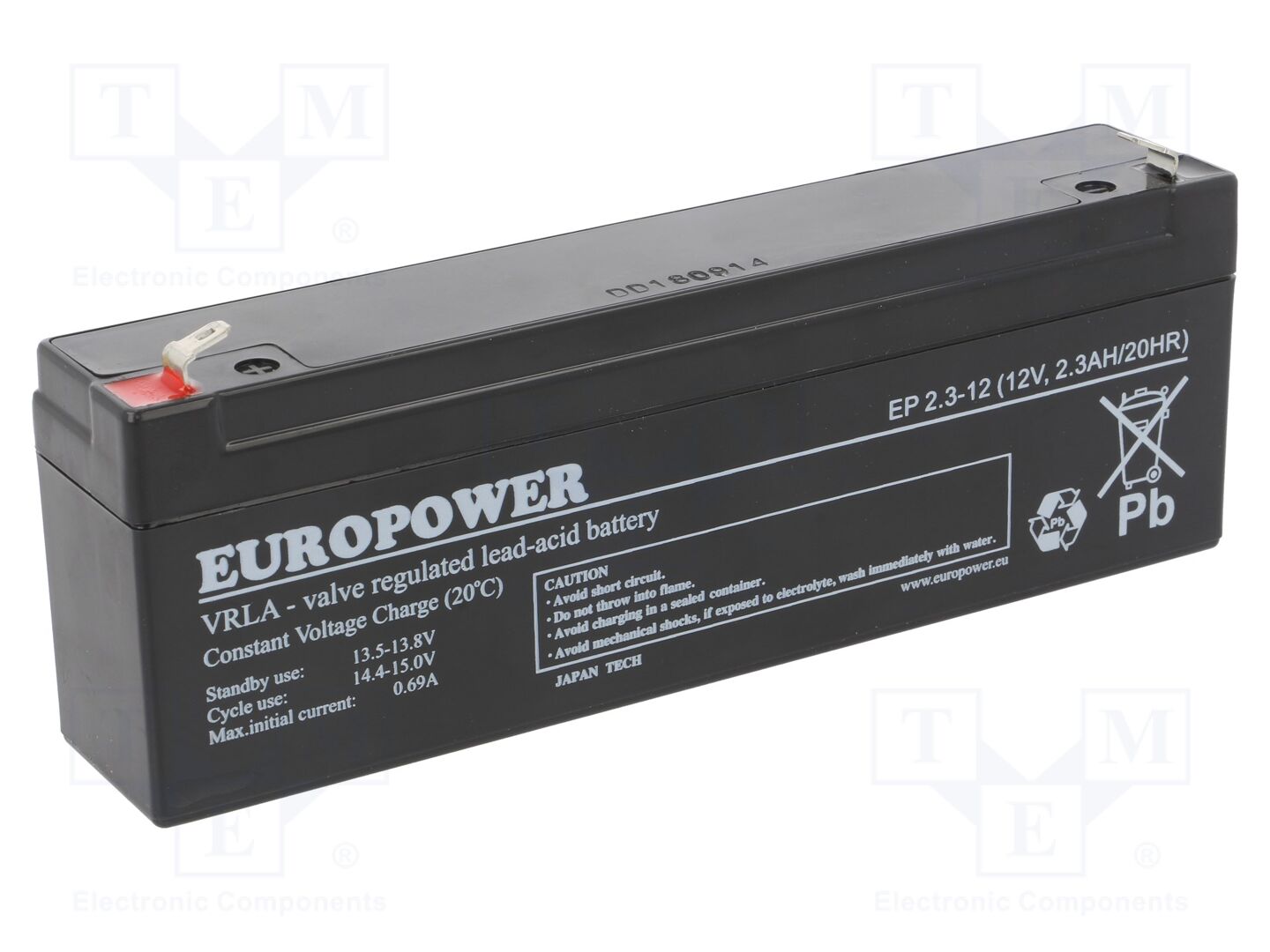 EUROPOWER ACCU-EP2.3-12/EUR Happoakku 12V 2.3Ah