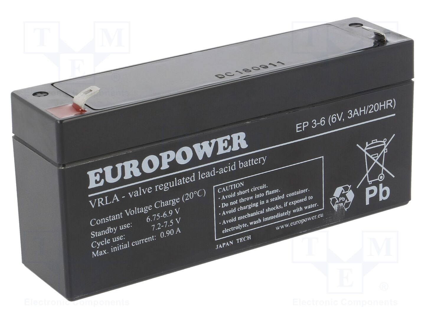 EUROPOWER ACCU-EP3-6/EUR Lyijyakku 6V 3Ah AGM
