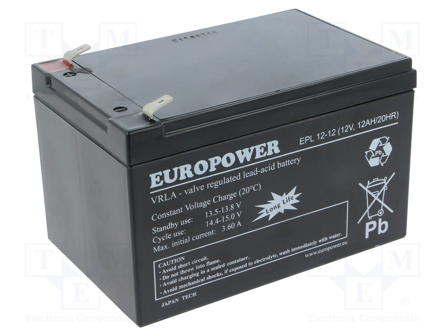 EUROPOWER EPL 12-12 Akku 12V 12Ah AGM