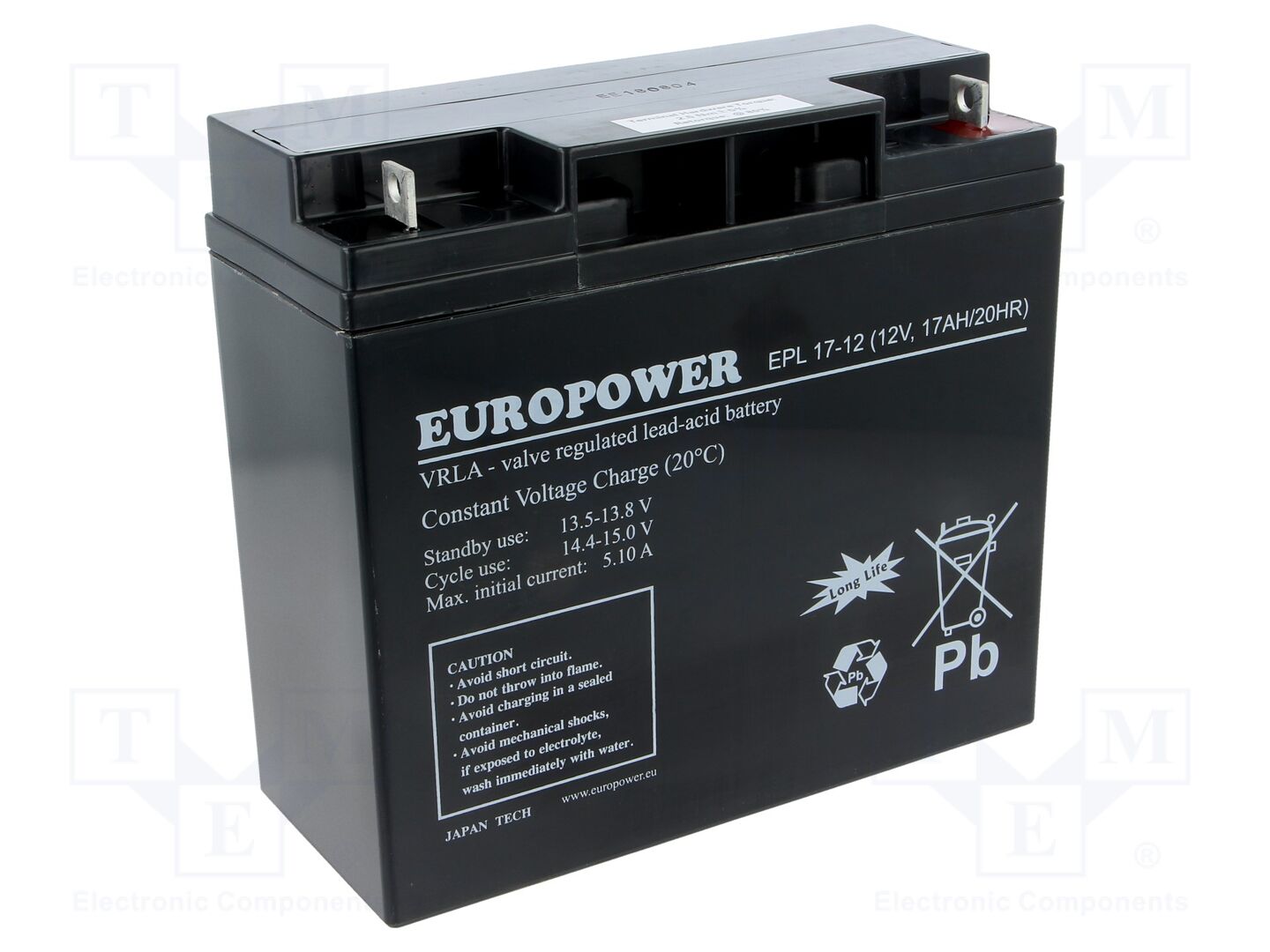EUROPOWER ACCU-EPL17-12/EUR Lyijyakku 12V 17Ah AGM