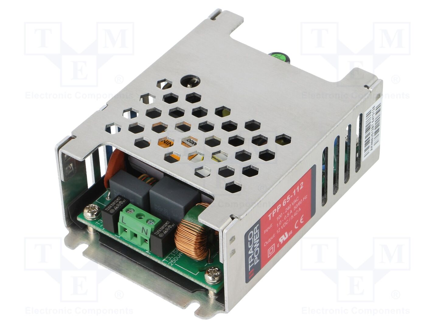 TRACO POWER TPP65-112 Sisäänrakennettu kytkentäsähkönsyöttö 65W 12VDC