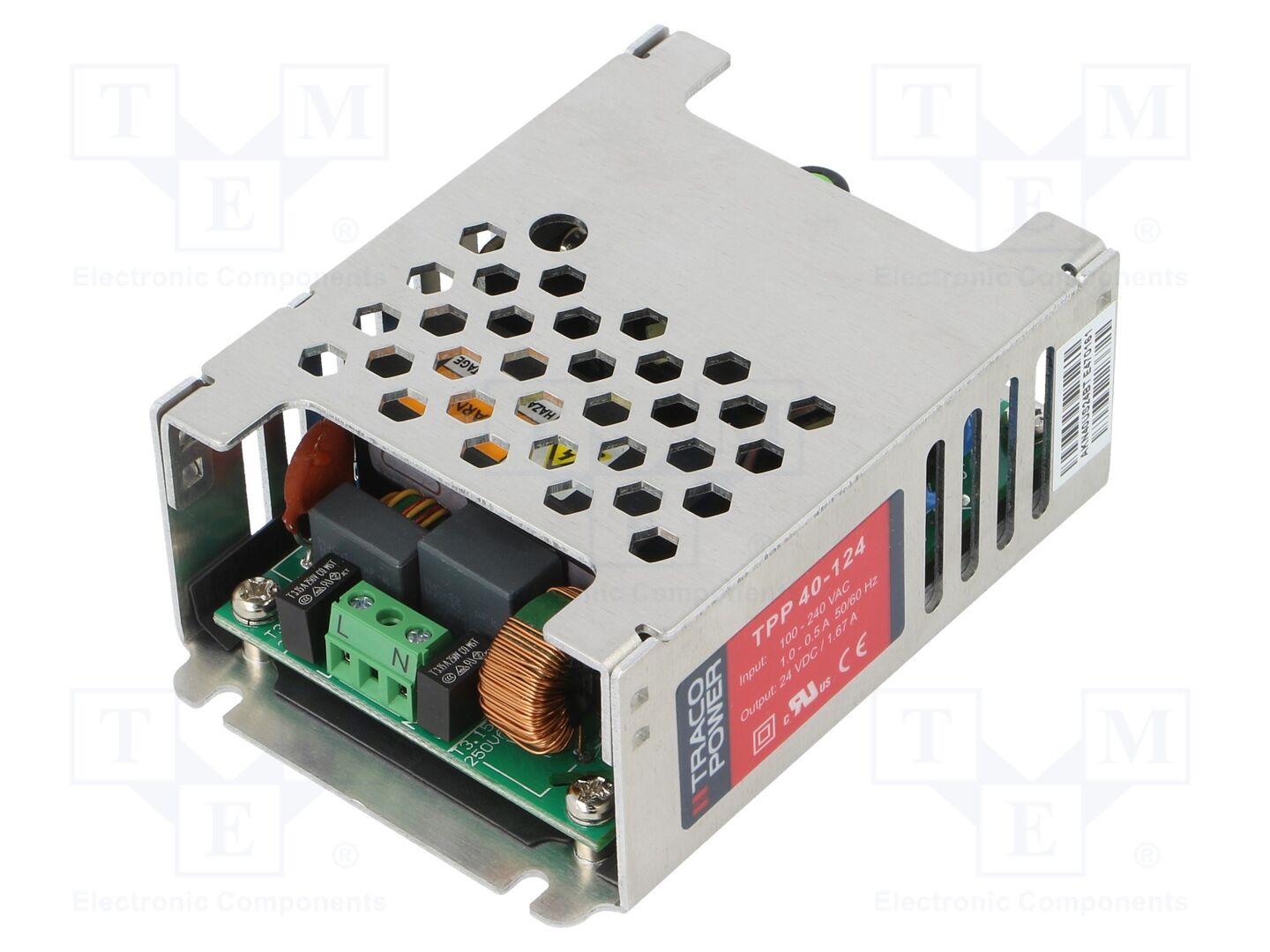 TRACO POWER TPP40-124 Sisäänrakennettu kytkentäsähkönsyöttö 40W 24VDC