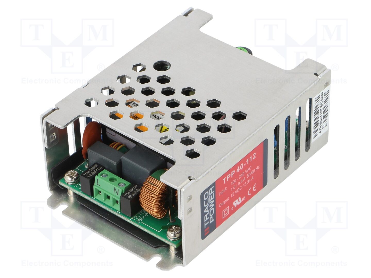 TRACO POWER TPP40-112 Sisäänrakennettu kytkentäsähkönsyöttö 40W 12VDC