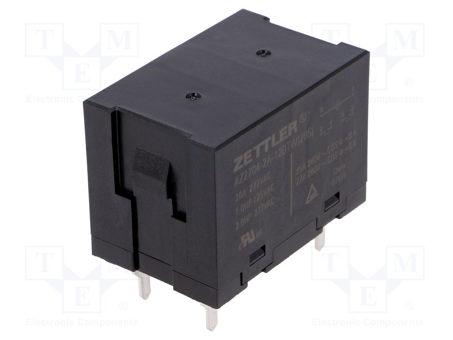 ZETTLER AZ2704-2A-12DTW Sähkömagneettinen rele 12VDC, 30A