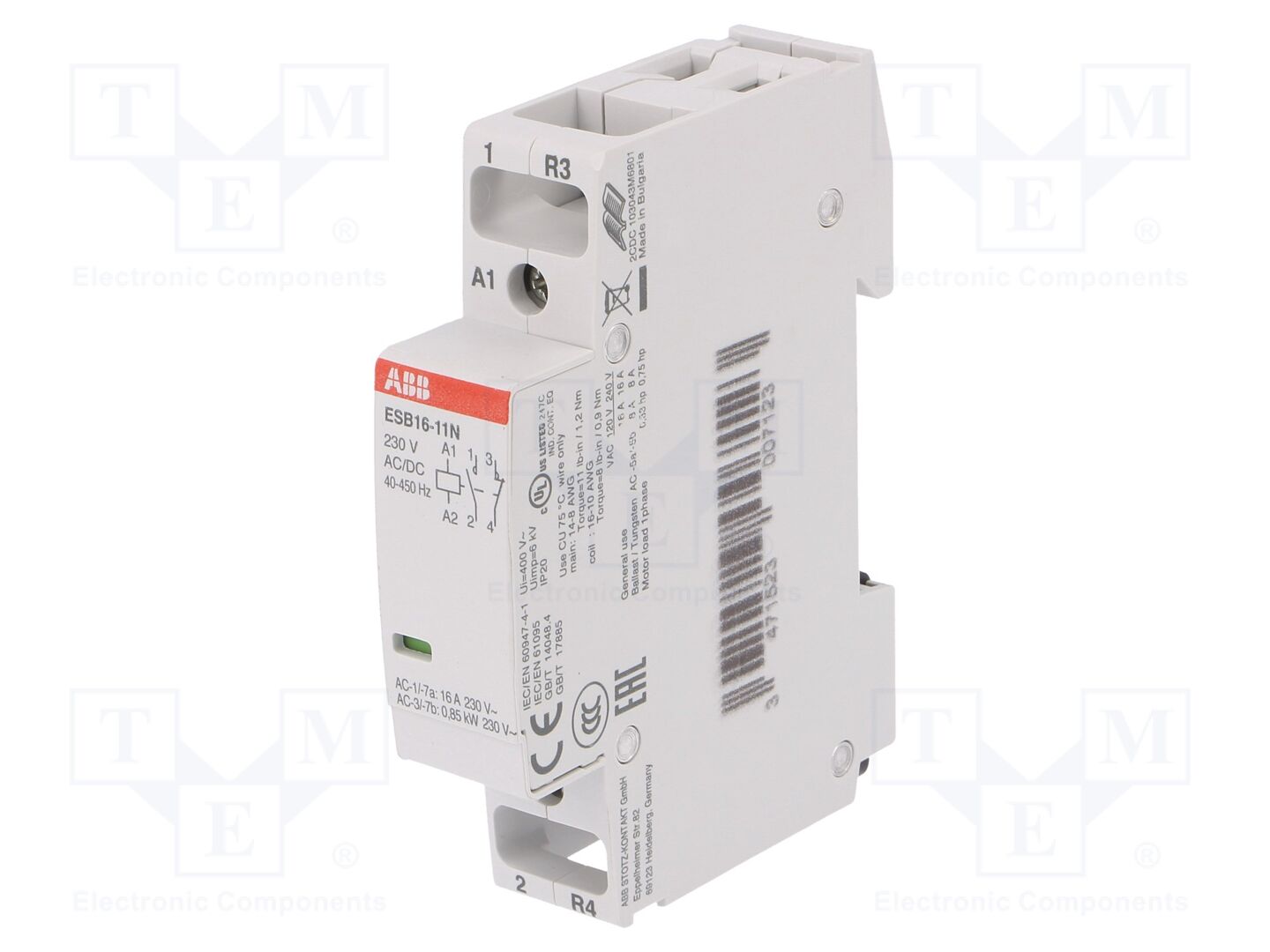 ABB ESB16-11N-06 Modulaarinen asennuskontaktori 16A