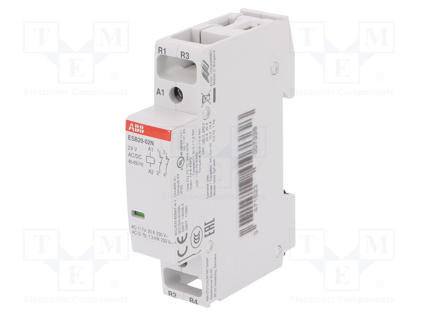 ABB ESB20-02N-01 Modulaarinen kontaktori 20A