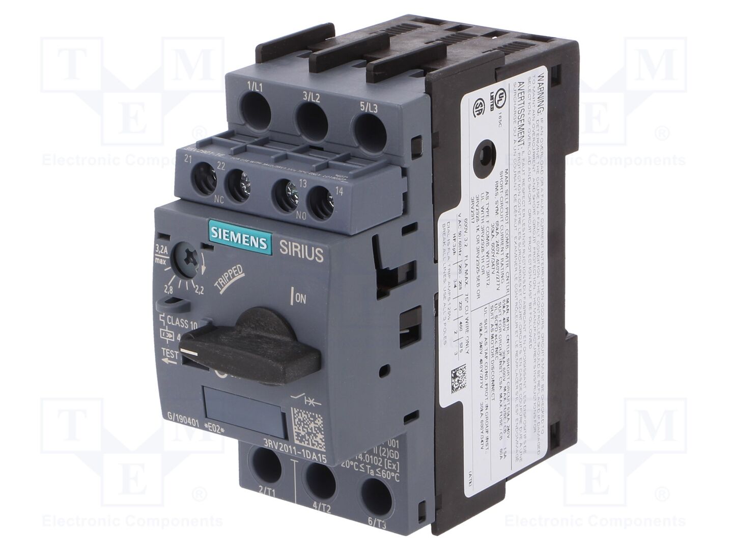 SIEMENS 3RV2011-1DA15 Moottorinsuojakatkaisija 1.1kW