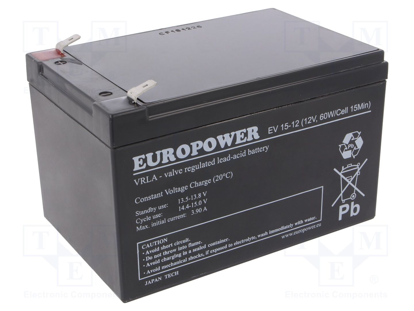 EUROPOWER ACCU-EV15-12/EUR Happoakku 12V 13Ah AGM