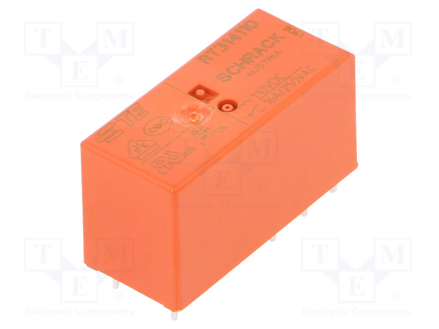 TE Connectivity RT314110 Sähkömagneettinen rele 110VDC