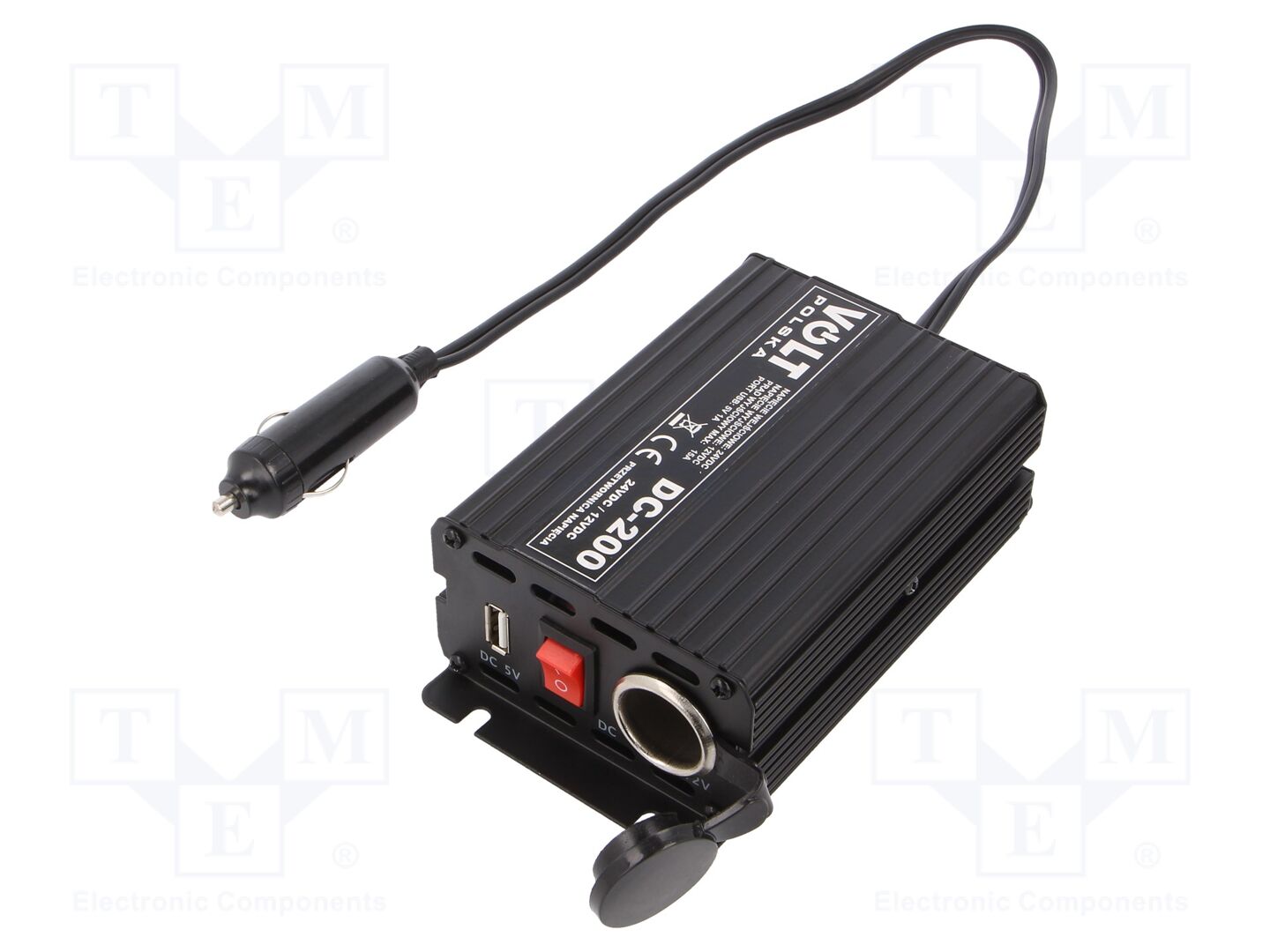VOLT POLSKA DC200-24/12-V2 DC/DC-muunnin 24VDC 12VDC 15A 200W