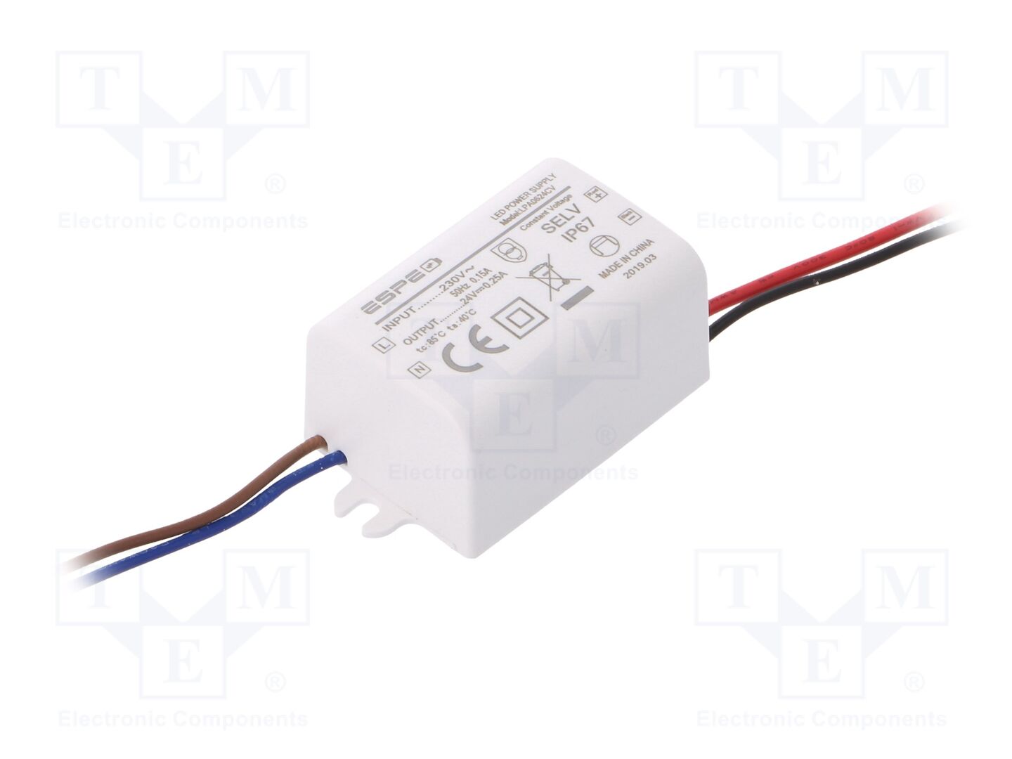 ESPE LPA0624CV LED-virtalähde 6W 24VDC 250mA IP67
