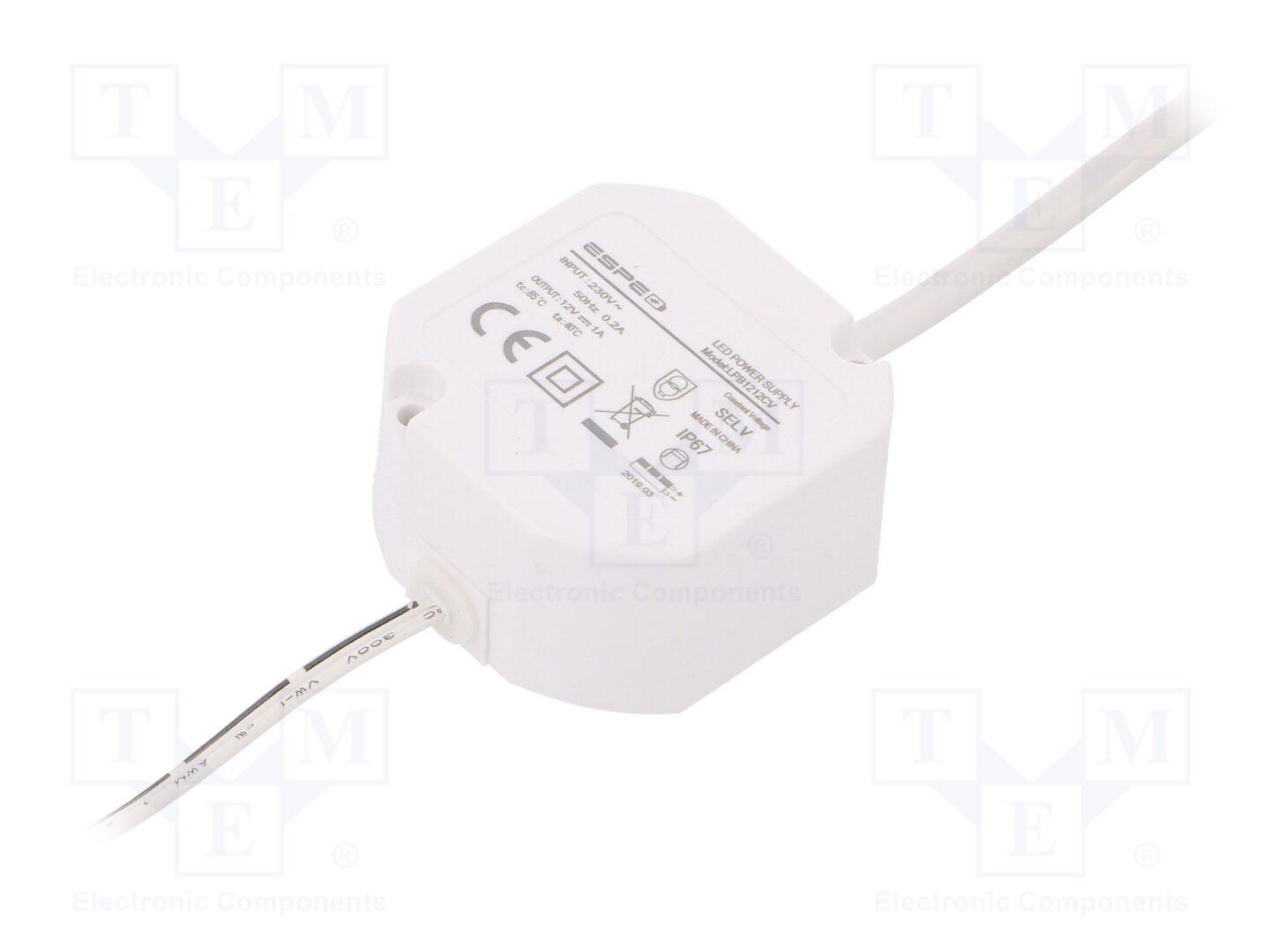 ESPE LPB1212CV LED-virtalähde 12W 12VDC 1A IP67