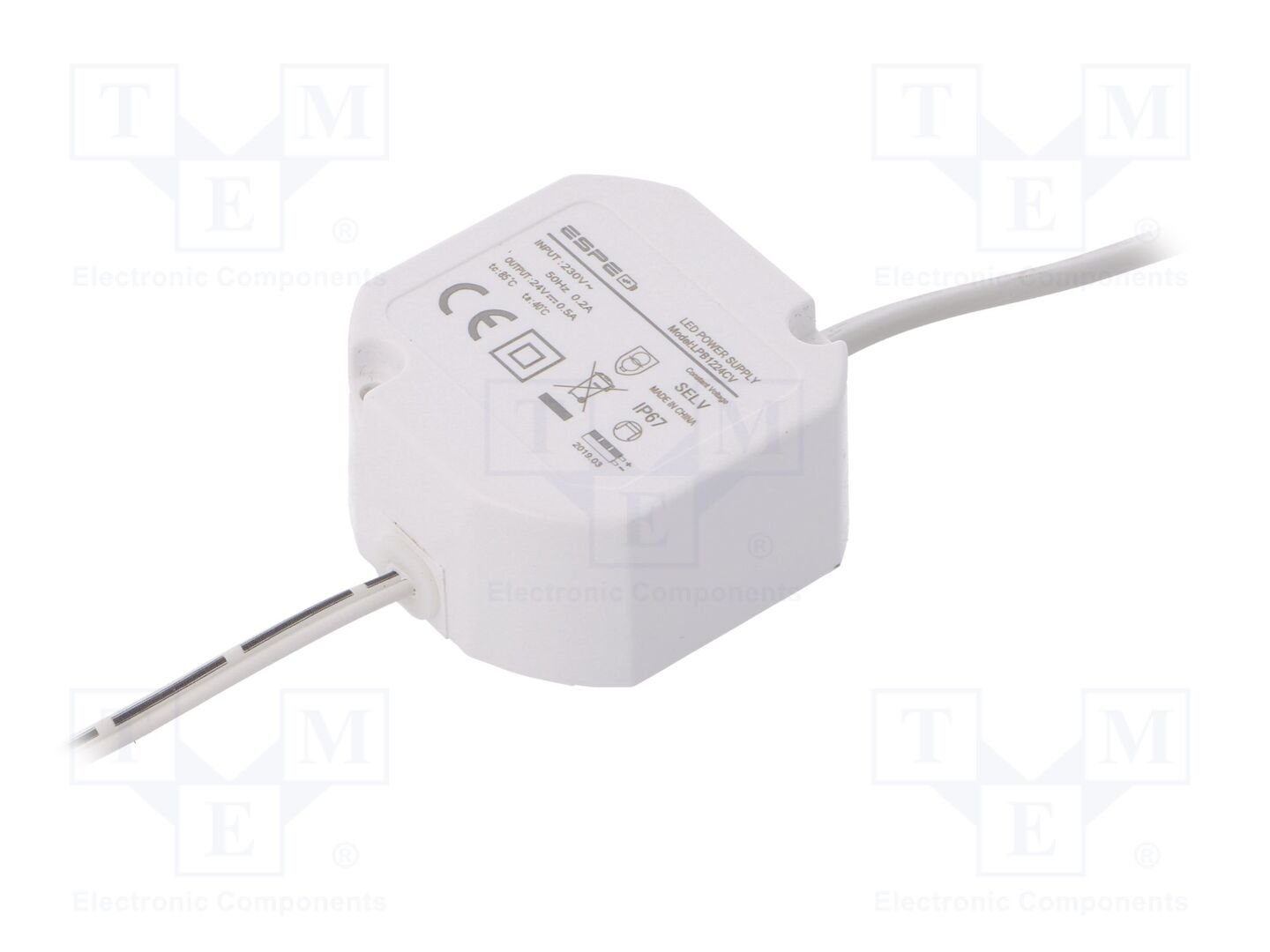 ESPE LPB1224CV LED-verkkolaite 12W 24VDC 500mA IP67