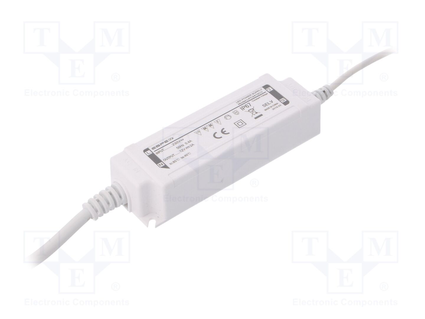 ESPE LPC2412CV LED-virtalähde 24W 12VDC 2A