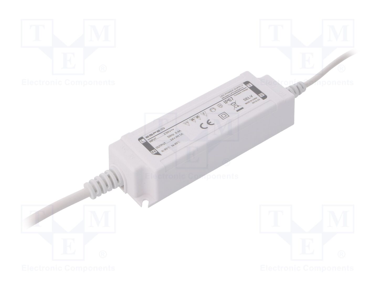 ESPE LPC2424CV LED-virtalähde 24W 24VDC 1A