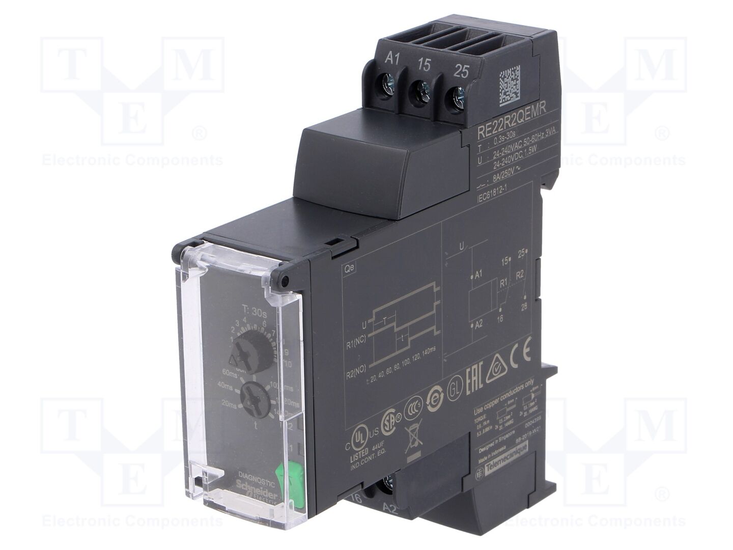 SCHNEIDER ELECTRIC RE22R2QEMR Ajastin 250VAC/8A