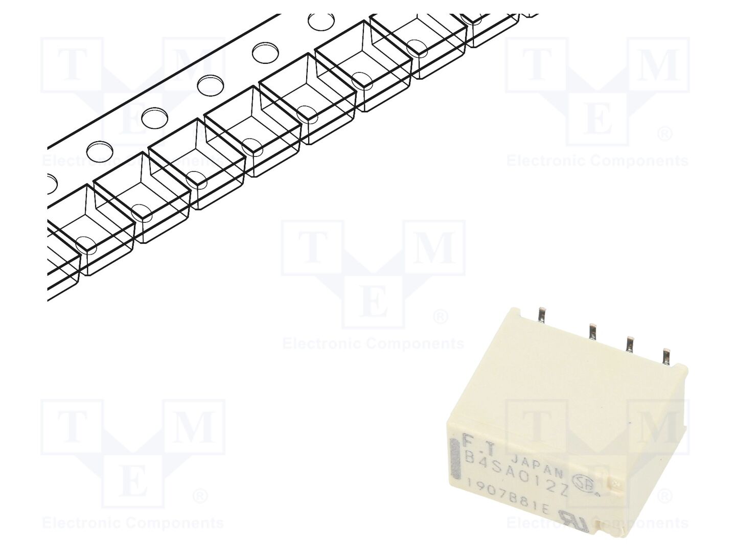 FCL Components FTR-B4SA012Z-B05 Sähkömagneettinen rele 12VDC (50 kpl erä)