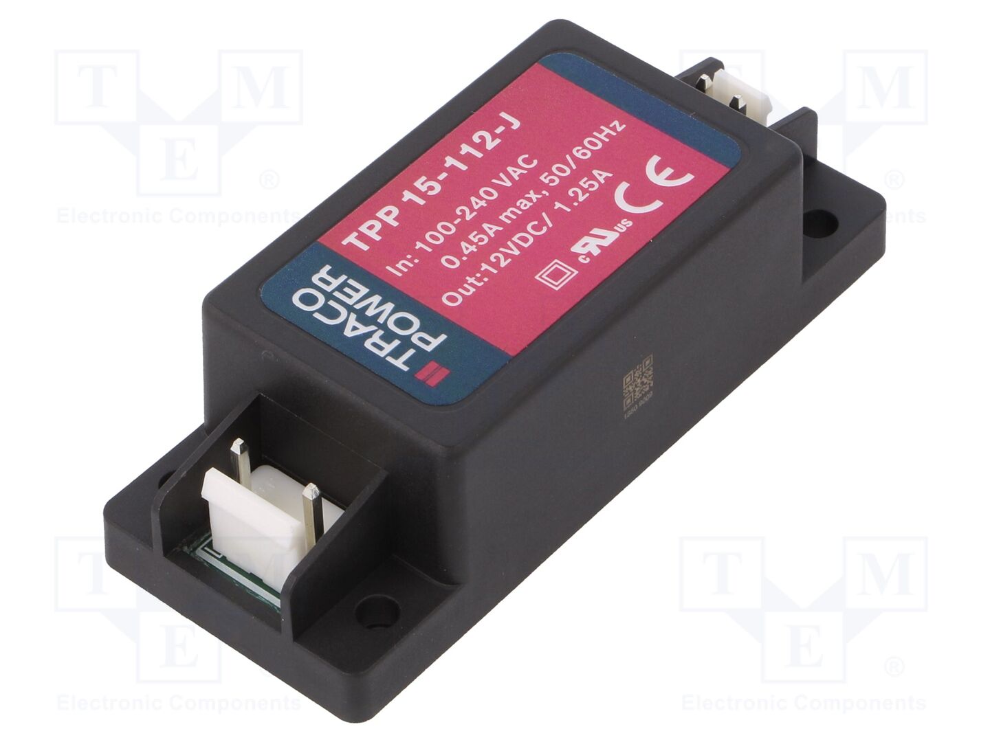 TRACO POWER TPP15-112-J Sisäänrakennettu kytkentäsähkölaite 15W 12VDC