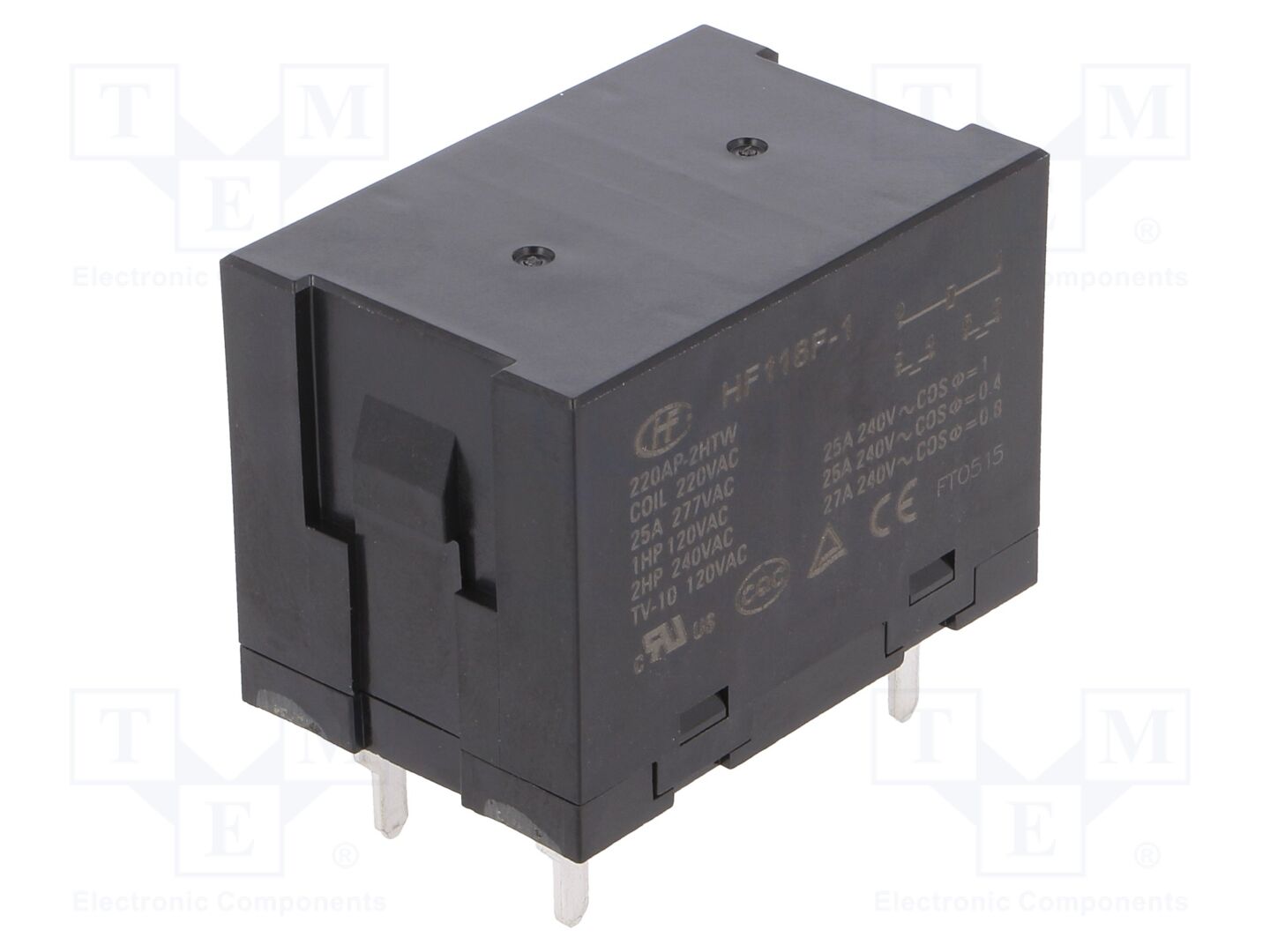HONGFA RELAY HF116F1/220AP-2HTW Sähkömagneettinen rele 25A