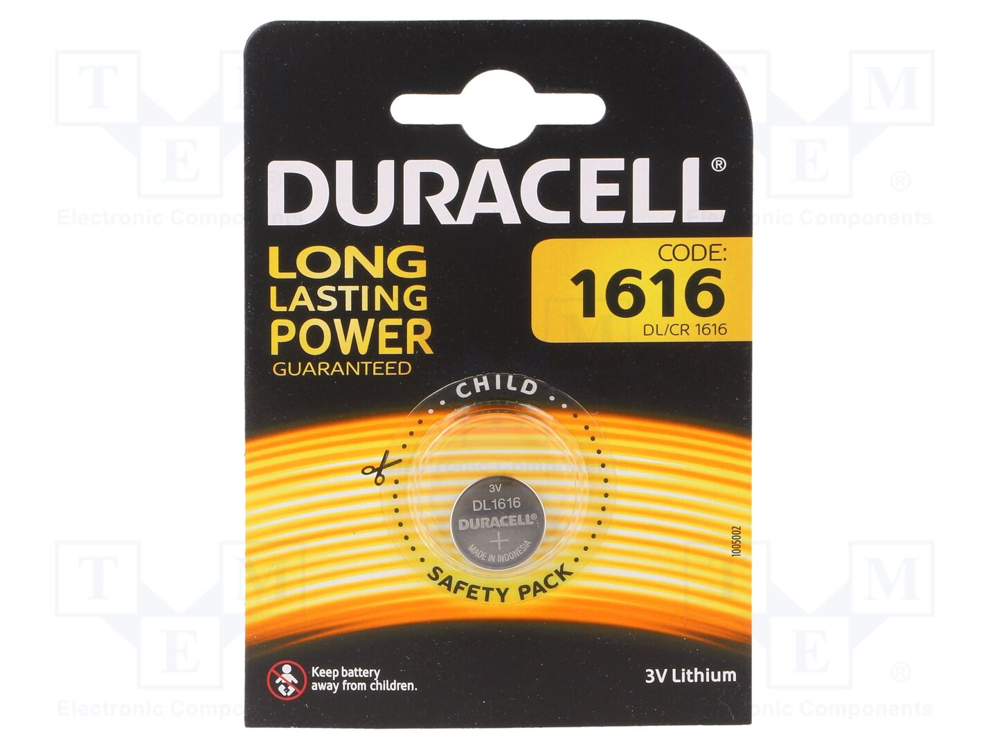 DURACELL BAT-CR1616/DR-B1 Litiumparisto 3V (50 kpl erä)