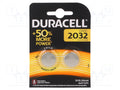 DURACELL BAT-CR2032/DR-B2 Litiumparisto CR2032 3V