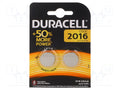 DURACELL BAT-CR2016/DR-B2 Litiumparisto 3V