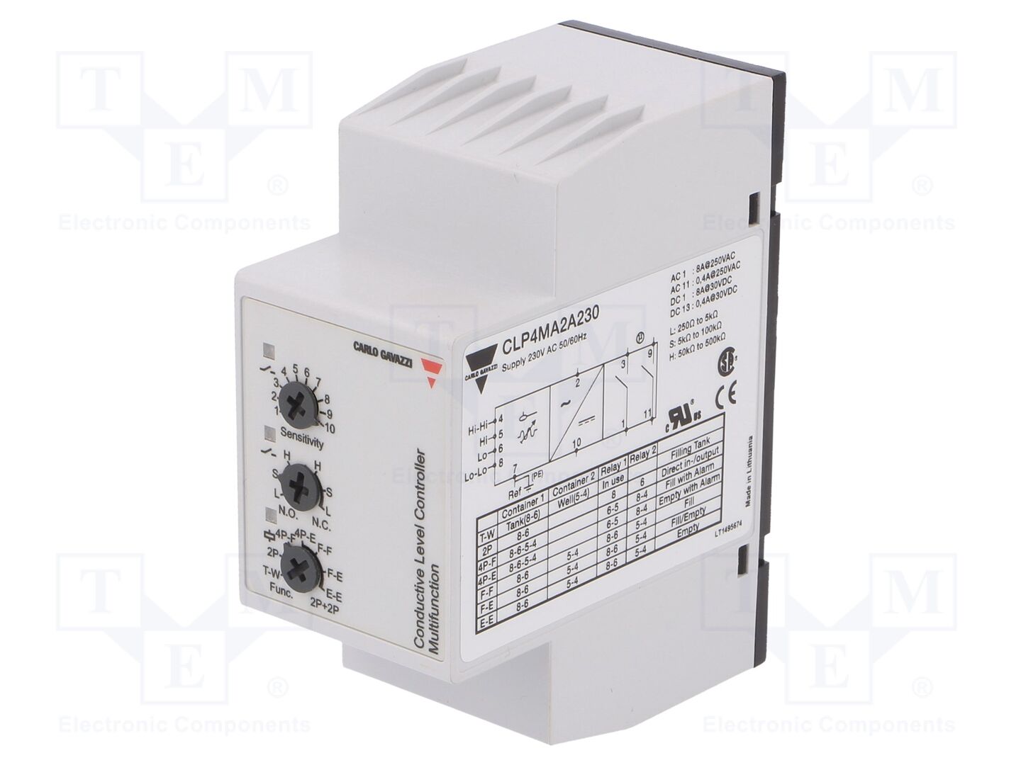 CARLO GAVAZZI CLP4MA2A230 Valvontarele 230VAC