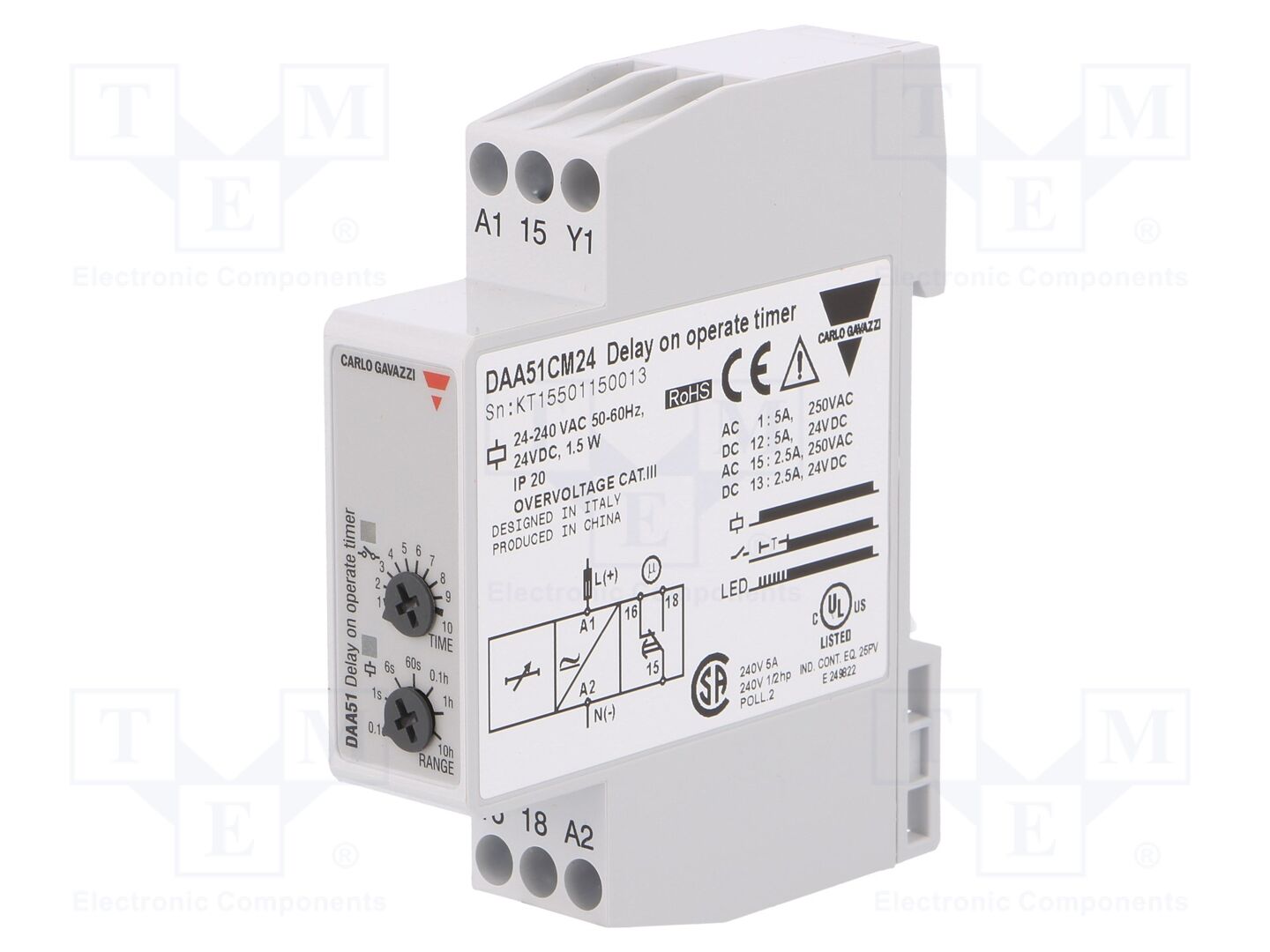CARLO GAVAZZI DAA51CM24 Analogia-ajastin 0,1s-100h