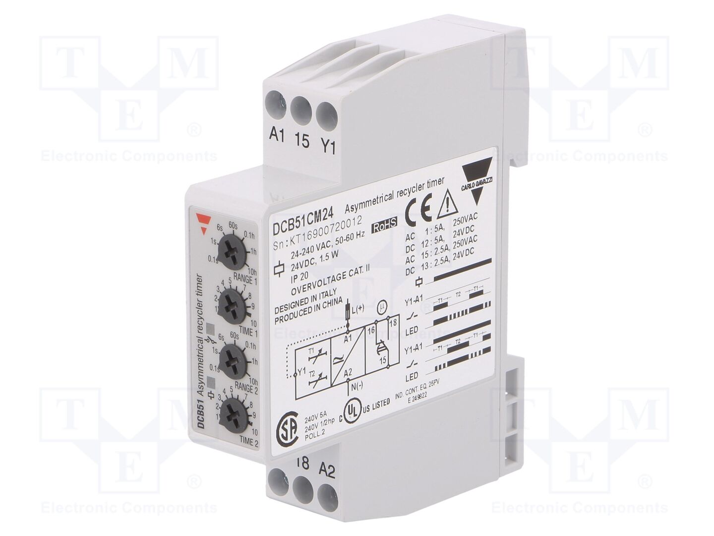 CARLO GAVAZZI DCB51CM24 Analoginen ajastin 0,1s-100h