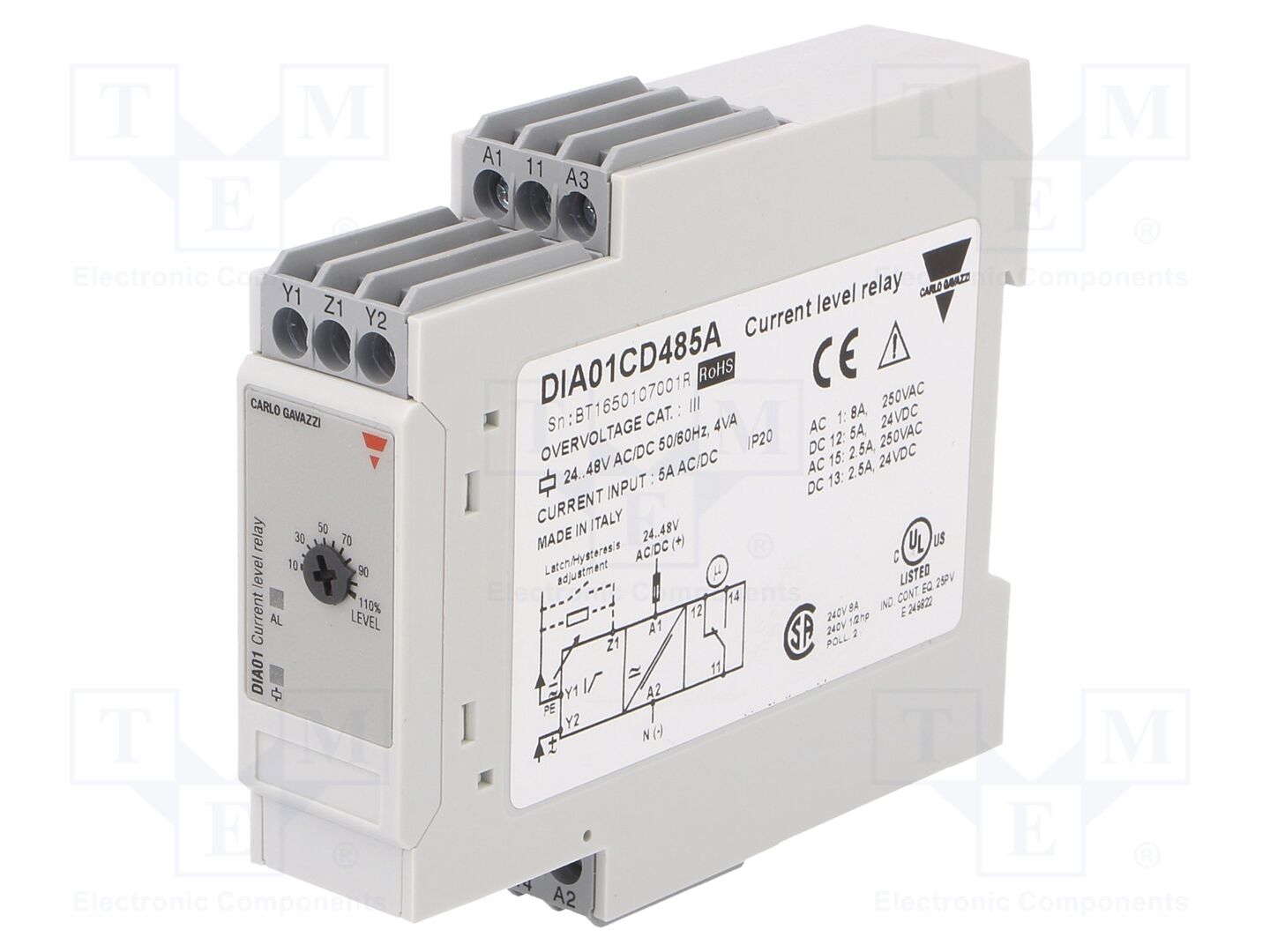 CARLO GAVAZZI DIA01CD485A Valvontarele 24-48VAC/VDC