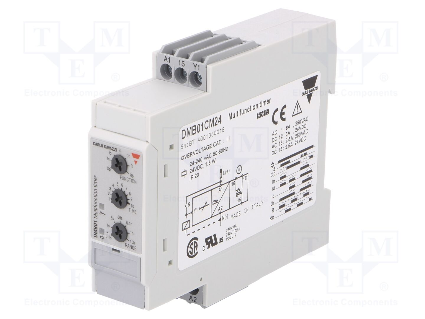 CARLO GAVAZZI DMB01DM24 Ajastin 0,1s÷100h