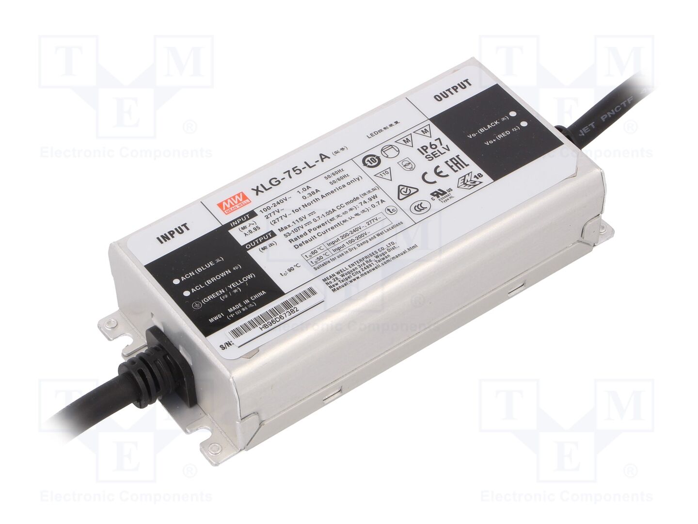 MEAN WELL XLG-75-L-A LED-virtalähde 75W 53-107VDC