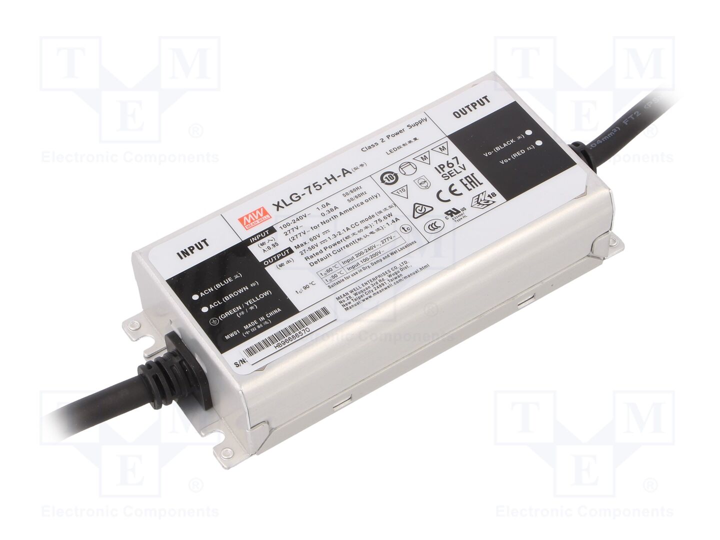 MEAN WELL XLG-75-H-A LED-virtalähde 75W 27-56VDC