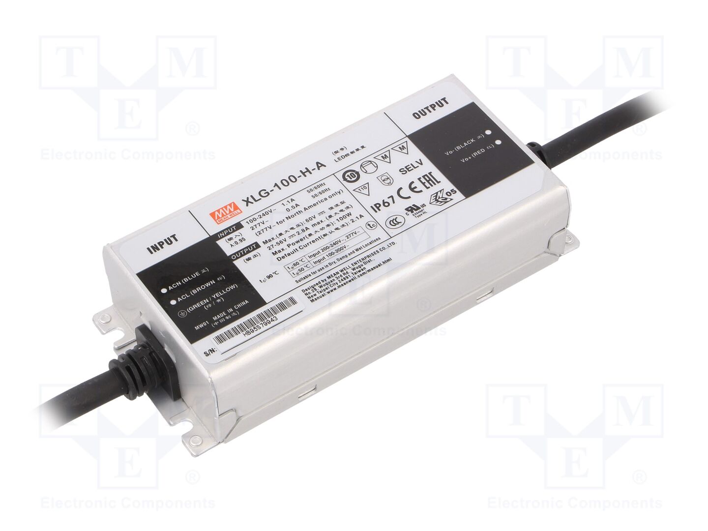 MEAN WELL XLG-100-H-A LED-virtalähde 100W 27-56VDC