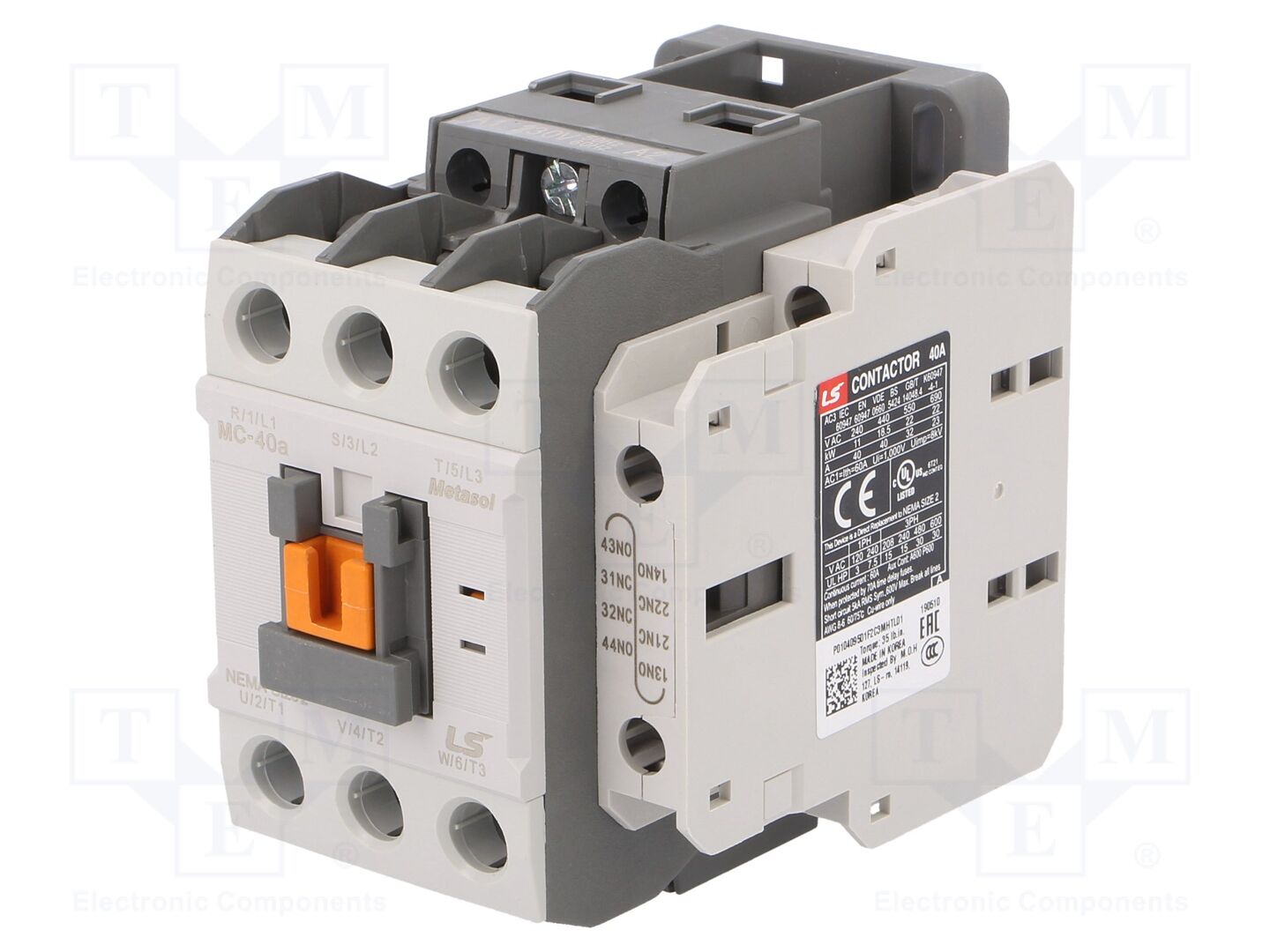 LS ELECTRIC MC-40A-230VAC Kontaktori 230VAC, 40A