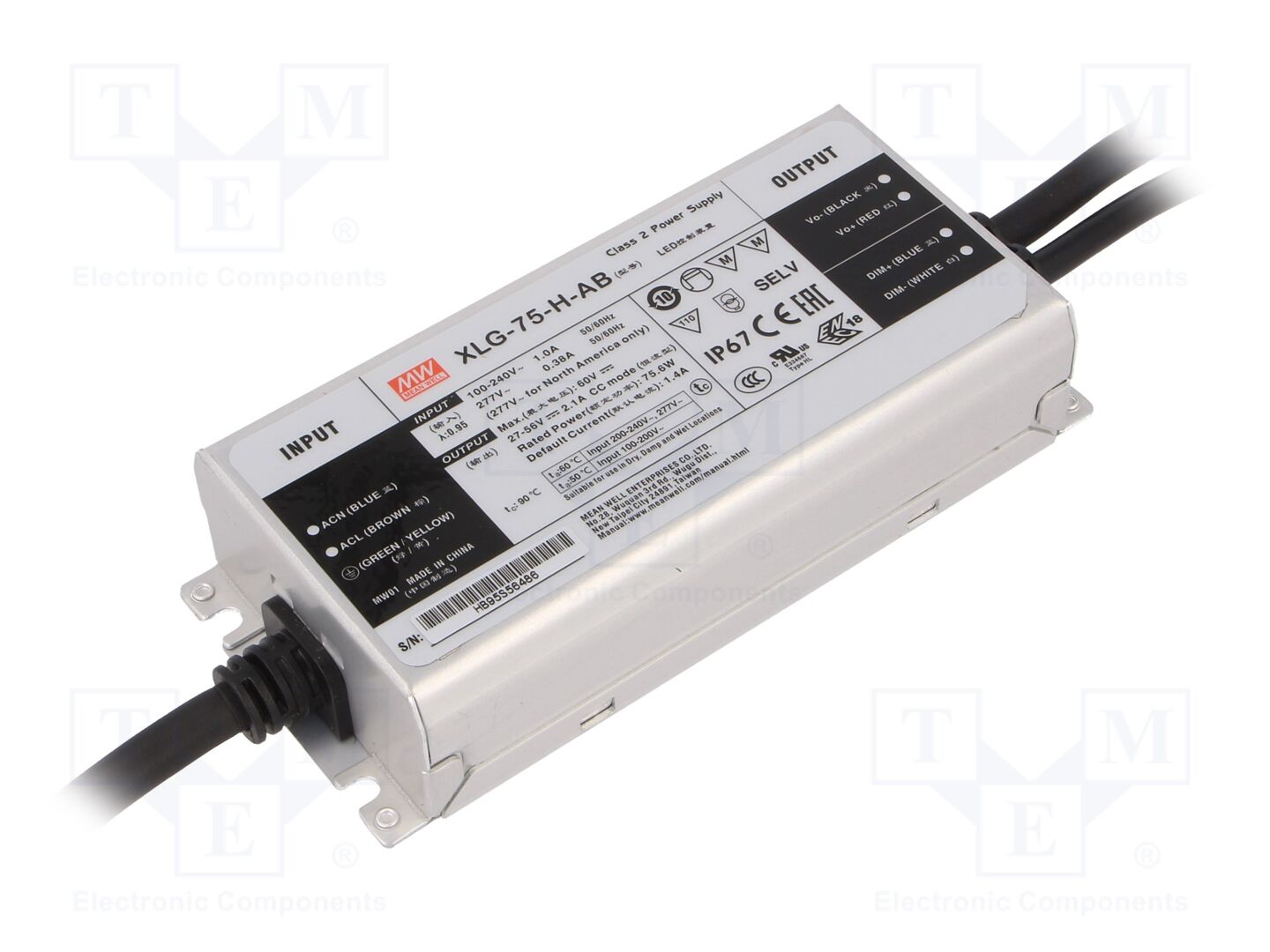 MEAN WELL XLG-75-H-AB LED-virtalähde 75W 27-56VDC