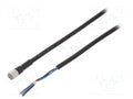 OMRON XS3FM8PVC3S10M Anturikaapeli M8 naaras, 3-napainen